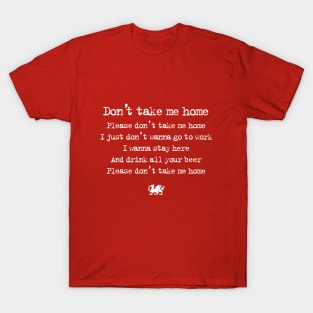 Wales Football — Don't Take Me Home T-Shirt